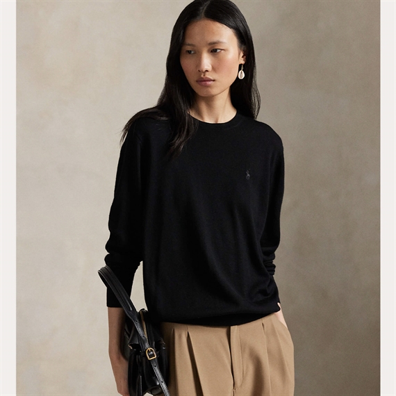 Polo Ralph Lauren Wool Crewneck Sweater, Sort